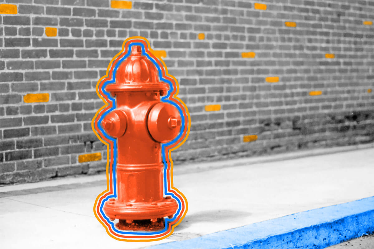The original patent for the fire hydrant was destroyed in a fire.